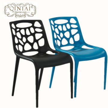 Chaise en plastique légère et empilable, chaise de salle à manger mode, chaise de détente en attente